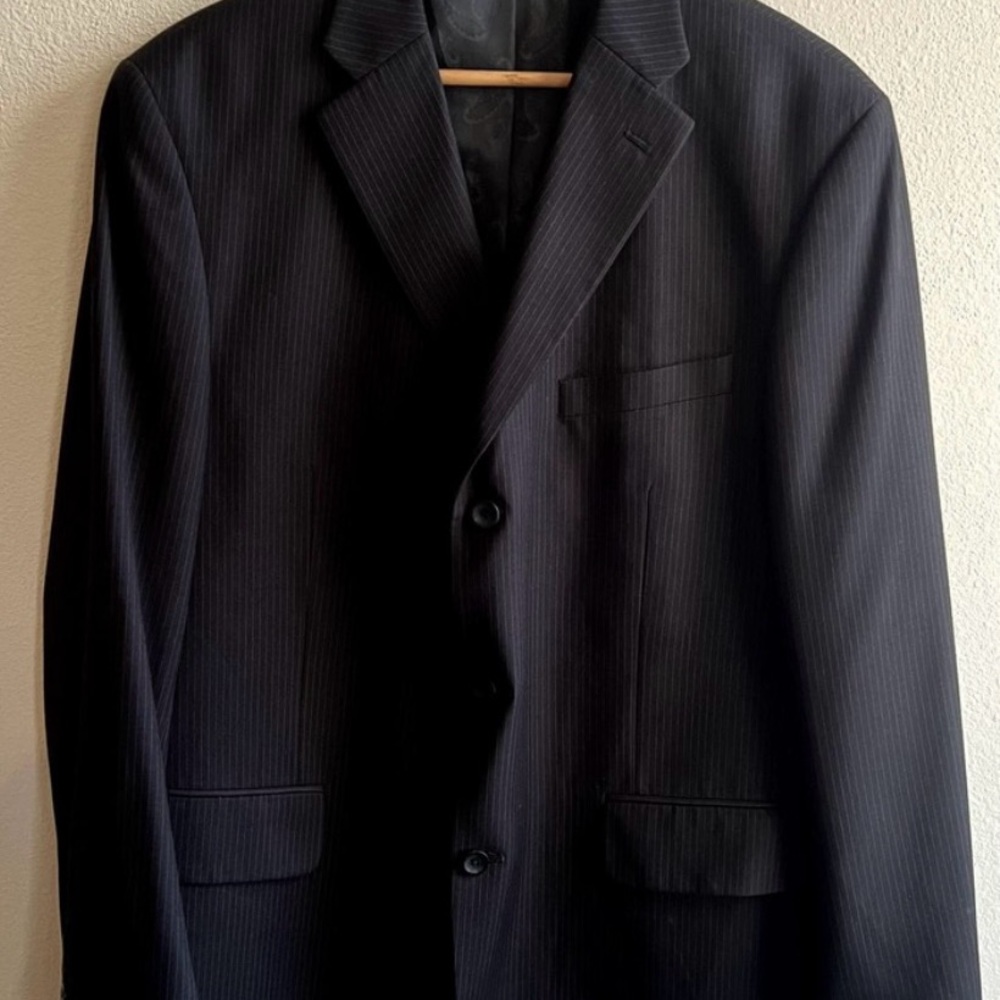 Apt. 9 Men's Black Pinstripe Blazer 40R